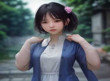 现代虐恋漫画画面，都市背景下美人女主角雨中独行，神情落寞情感张力强烈